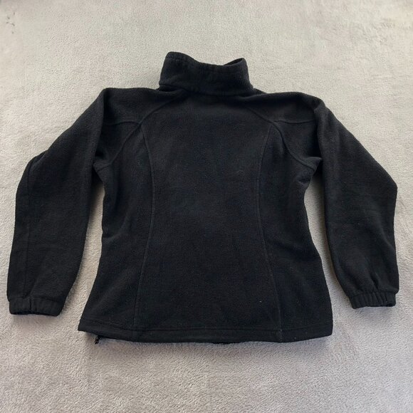 Columbia Womens Fleece Jacket Small Full Zip Stand Collar Black Cozy Casual - Picture 12 of 12